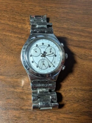 Swiss 1996 SWATCH YCS400 'Rough & Rugged' Irony Chronograph Men's Quartz Watch - Image 1 of 4