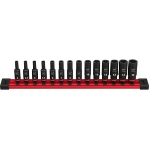 14PC Shockwave Impact Duty ™ Metrisch Tief 6 Punkt Sockel Set Milwaukee Tool - Bild 1 von 1