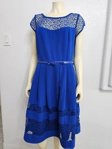 CITY CHIC women dress size XS ( 14 ) blue knee length sleeveless NWT - Picture 1 of 14