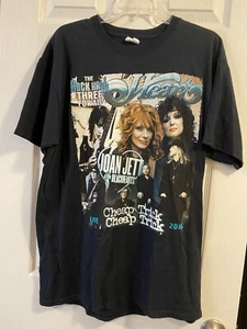 Rock Hall Three For All 2016 World Tour T Shirt Heart Cheap Trick Joan Jett - Picture 1 of 4