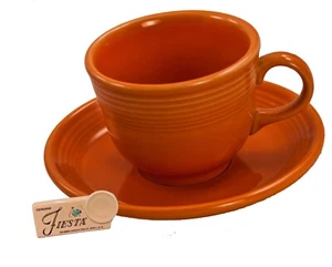 FIESTA (2003-2017) Mandarine Tasse und Untertasse **NEU** - Bild 1 von 2