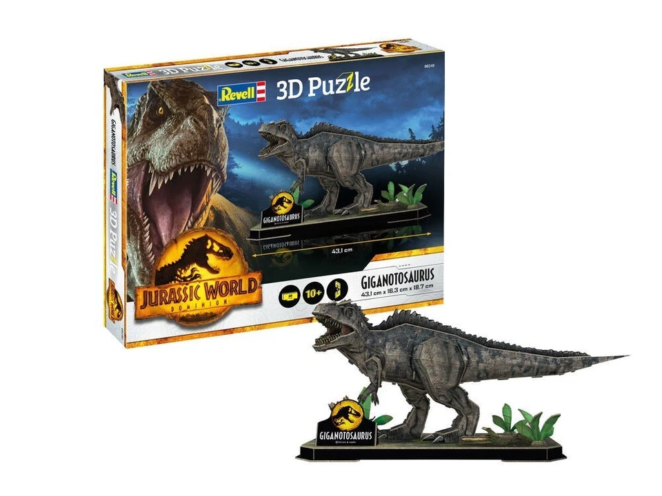 Quebra-cabeça Revell 240 3D Jurass world Dominion Giganotosaurus Dinosaur - Imagem 1 de 1