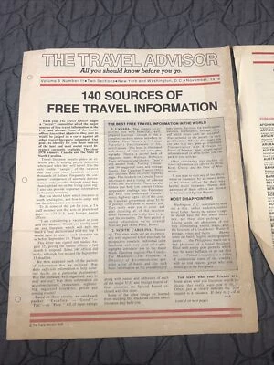 1978 Travel Advisor Know Before You Go~Source and Ratings Leaflets - Image 1 of 4