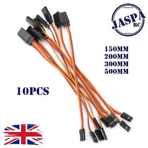 10 x Servo Extension Leads for RC Models All Servo brands Wire Cable Futaba JR 