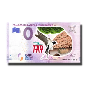 Billete Euro Souvenir Transportes Aviones Portugueses Portugal MEBK 2019 Color - Imagen 1 de 3
