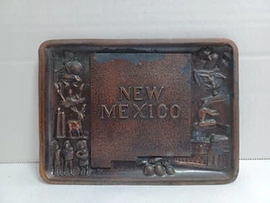 Vintage New Mexico Souvenir Tablett geprägtes Metall Made in Japan 6"x4,5" - Bild 1 von 10
