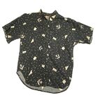 Vintage California Krush Short Sleeve Button Down Black and White Size Small (se