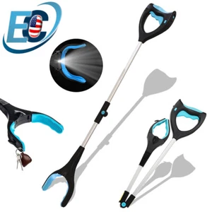 32" Foldable Reacher Grabber Tool Pick Up Reaching Stick Hand Grip Trash Picker - Picture 1 of 12