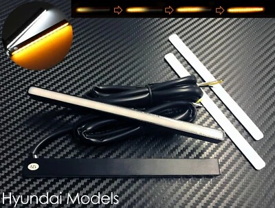 Luces de circulación diurna DRL blancas/ámbar secuenciales dinámicas señal para Hyundai Foto 1 de 4
