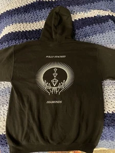 Fully Stacked Diamonds PewDiePie HTF Pull Over Hoodie Vaulted 2019 Black Medium - Picture 1 of 7