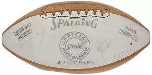 Vince Lombardi 1961 Green Bay Packers NFL Champions Team Signed Football Beckett - Picture 1 of 5