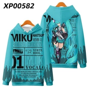 Miku Hatsune Anime Kapuzen Sweater Sweatshirt Hoodie Hooded Pullover Pulli Coat - Picture 1 of 2