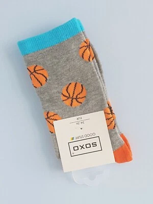 SOXO Basketball Socken - Neuheit Socken (Kinder Größe: 2-8,5) 1 Paar - (mit Etikett)