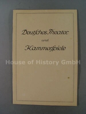135946, Programm Programmheft 19, DEUTSCHES THEATER UND KAMMERSPIELE, 1938/39 - Bild 1 von 4