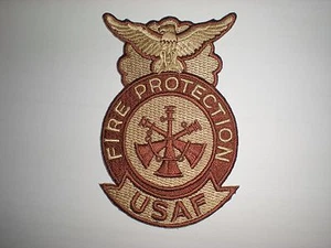 USAF FIREFIGHTER - ASSISTANT FIRE CHIEF - PATCH - DESERT - NEW - Picture 1 of 1