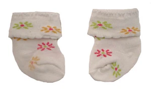 Calcetines florales rosa y verde lima se adaptan a muñecas chicas americanas de 18 pulgadas - Imagen 1 de 1
