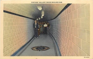 Visitor's Gallery inside Boulder Hoover Dam, Nevada Postcard - Picture 1 of 2
