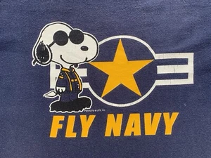 Vintage Snoopy “Fly Navy” tee shirt youth size 10/12 - Picture 1 of 4