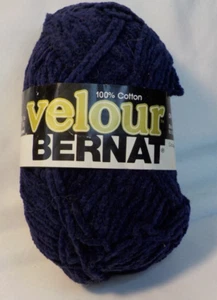 Vintage Bernat Velour Garn 1 Knäuel Saphir - keine Laufleistung gegeben - SKU 310645 - Bild 1 von 3