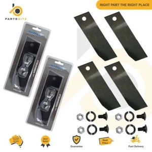 4 X Blade Kit 28 , 30 , 32 & 34 Inch Fits Greenfield GT2139 GT2104 Ride on Mower - Picture 1 of 4