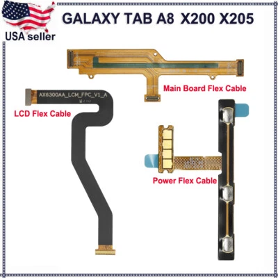 LCD /Power Volume Key /Main Flex Cable For Samsung Galaxy Tab A8 10.5 X200 X205 - Image 1 of 4