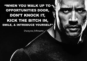F-488 DWAYNE JOHNSON THE ROCK INSPIRATIONAL QUOTE Hot Poster - 36 27x40in - Art - Picture 1 of 3