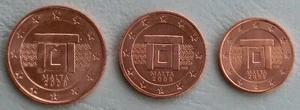 1+2+5 Cent Kursmünzen Malta 2008 unz. - Picture 1 of 1