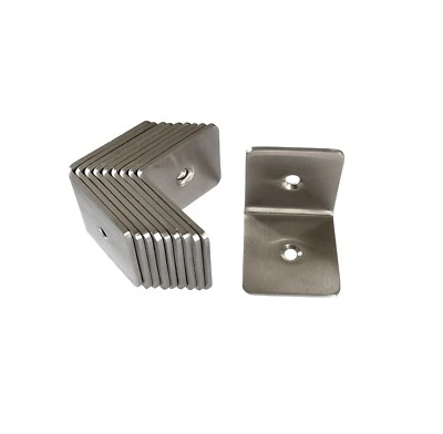 10 Stück Winkel Winkelverbinder Eckig Edelstahl Lochwinkel Verbinder Halter - Bild 1 von 2