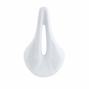 Carbon Fiber + Leather Bicycle Saddle MTB Road Mountain Bike Saddle Seat Cushion - Picture 1 of 16