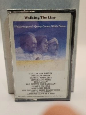 Merle Haggard George Jones Willie Nelson “Walking The Line” Cassette SEALED RARE - Image 1 of 3