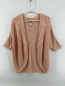 Canyon River Blues Vintage Knit Open Cardigan Sweater Womens Size L Large Pink - Picture 1 of 8