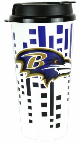 Baltimore Ravens Hot/Cold  32 oz. Single Wall Plastic Travel Tumbler Cup New Cover