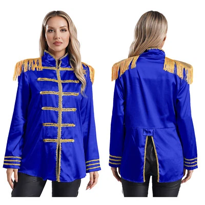 女士军用鼓手游行夹克嬉皮音乐明星 20 世纪 60 年代制服外套 — 第 1/3 张图片