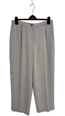 Karen Scott Women's Light Gray Pleated Straight Leg Dress Pants Size 14 - Image 1 of 4