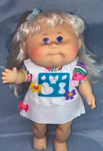 1995 Cabbage Patch Girl Baby Puppe, Vinyl blonde Haare blaue Augen CPK, Paintin Kid - Bild 1 von 9