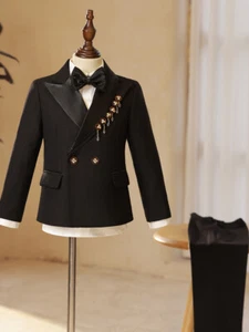 Children's sets,boys walking show,flower boy host,black performance blazer suit - Picture 1 of 6