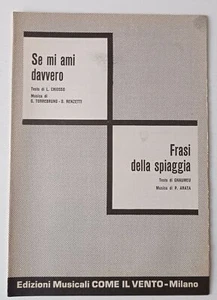 Se mi ami davvero - Frasi della spiaggia Spartito musicale 1970 - Foto 1 di 2