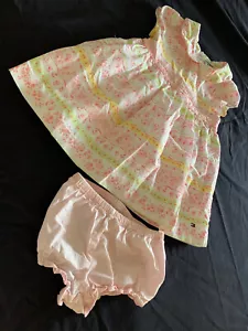 TOMMY HILFIGER INFANT GIRLS FLORAL PRINT DRESS SIZE 3-6 MO - Picture 1 of 9