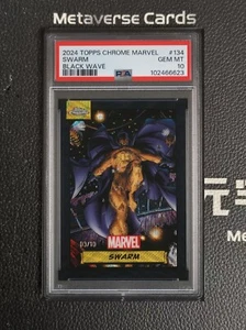 2024 Topps Chrome Marvel Swarm Black Wave Refractor /10 SSP PSA10 POP1 - Picture 1 of 2