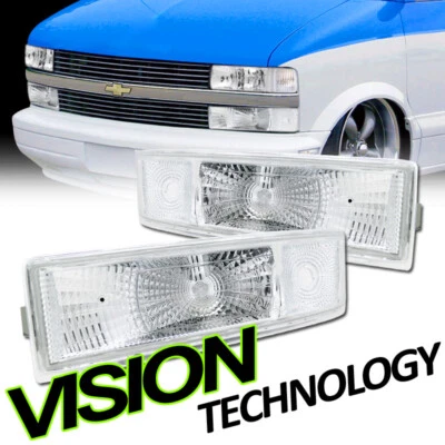 Luces de parachoques de estacionamiento de señal transparente cromadas para Chevy Astro/Safari 95-05 ks Foto 1 de 2