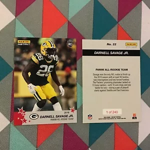 #22 Darnell Savage Jr. Packers RC 2019 Panini Instant All-Rookie Team - Picture 1 of 1