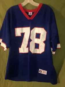 Camiseta deportiva de malla vintage de los 80 90 con logotipo de Bruce Smith 7 Buffalo Bills para hombre grande 46-48 - Imagen 1 de 7