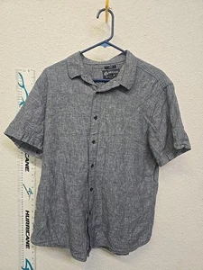 American Rag Shirt Button Up Men's Size Large Matte Blue SNAGGED READ DESCR - Picture 1 of 17