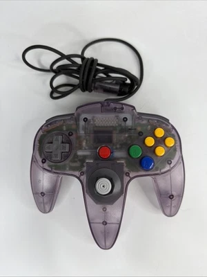 Authentic OEM Nintendo 64 N64 Atomic Purple Clear Controller Tested Rare - Image 1 of 4