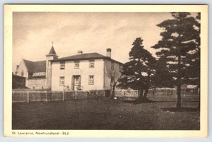 Postcard St. Lawrence Newfoundland Church and House Scene Canada - Picture 1 of 2