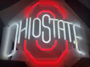 Ohio State Buckeyes Logo Led Neon Sign 13.39" x 12.2" Light - Wall Decor - Picture 1 of 3
