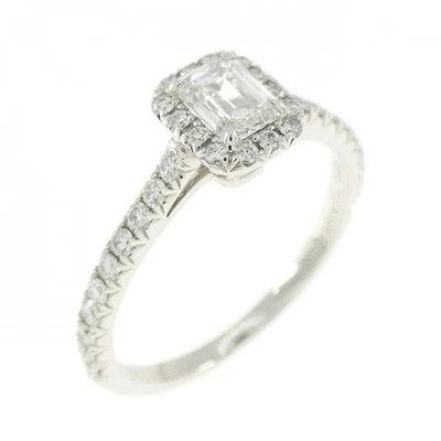 Кольцо Tiffany Soleste огранка изумруд 0,30 карата платина США 5 б/у - Изображение 1 из 4