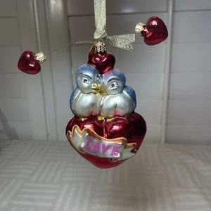 Christopher Radko Love Tweet Love Valentines Ornament Excellent Condition - Picture 1 of 3
