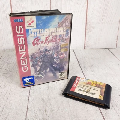 Lethal Enforcers 2 II : Gun Fighters Sega Genesis (1994) Game & Case - TESTED - Image 1 of 4