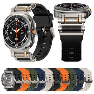 Correa deportiva de goma de lujo para reloj Samsung Galaxy Ultra correa conector metálico - Imagen 1 de 19